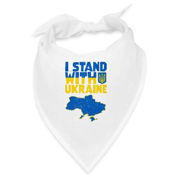Ukraine Support - I Stand With Ukraine - Bandana - Weiß - Vorne