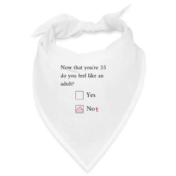 Funny 35th Birthday Birthday Celebrant Happy Bday - Bandana - Weiß - Vorne
