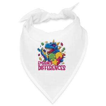 Autism Love and Acceptance Embrace Differences - Bandana - Weiß - Vorne