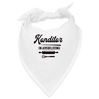 Konditor Ausbildung Konditorazubi Lehre Azubi - Bandana - Weiß - Vorne