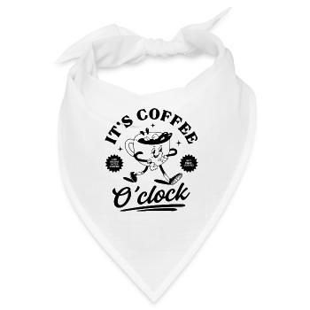 Es ist Kaffee Uhr - Bandana - Weiß - Vorne