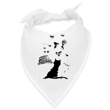 Die Katze Ugo in Rom - die Ugo Katze in Rom - Bandana - Weiß - Vorne