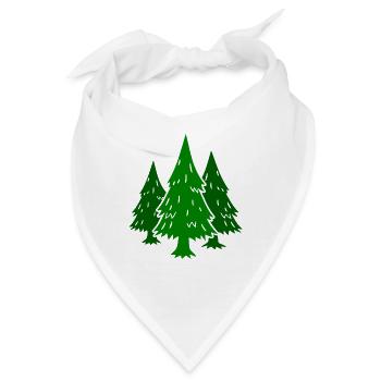 Wald Nadelbaum Bäume Tanne Tannenbaum Fichte - Bandana - Weiß - Vorne
