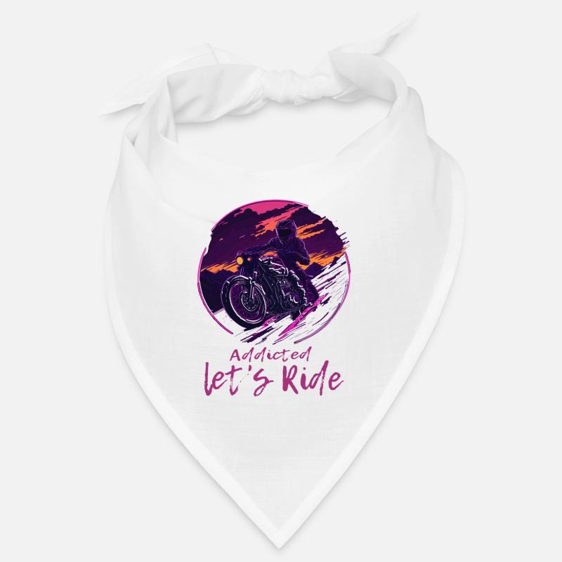 Synthwave Biker Retrowave Sunset Motocycliste Bandana