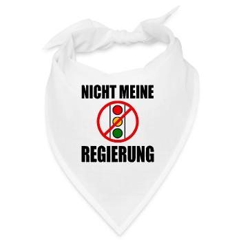 nicht meine regierung ampel - Bandana - Weiß - Vorne