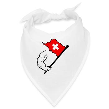 Schweiz Flagge - Bandana - Weiß - Vorne