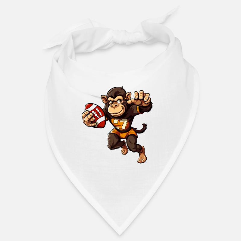 Monkey Rugby Player Bandana