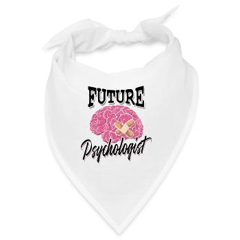 Zukünftiger Psychologe - Therapie Psychologie Hirn - Bandana - Weiß - Vorne