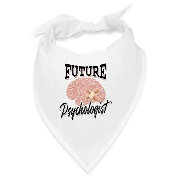 Zukünftiger Psychologe - Therapie Psychologie Hirn - Bandana - Weiß - Vorne