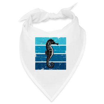 Seepferdchen Meereslebewesen Seepferd - Bandana - Weiß - Vorne