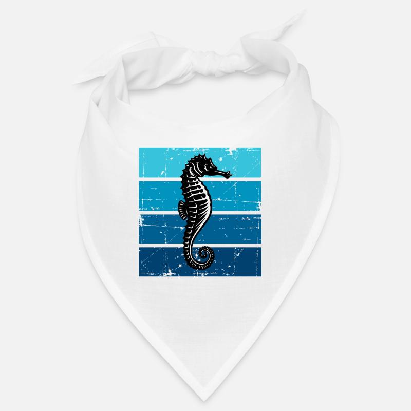 Seepferdchen Meereslebewesen Seepferd - Bandana - Weiß