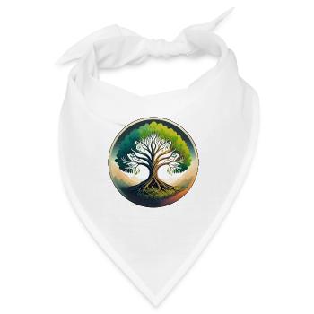 Baum des Lebens - Bandana - Weiß - Vorne