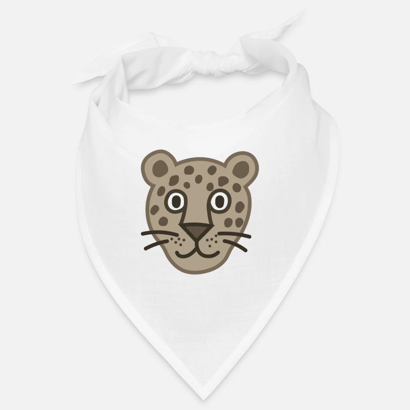 Cute Leopard Face Cartoon Bandana