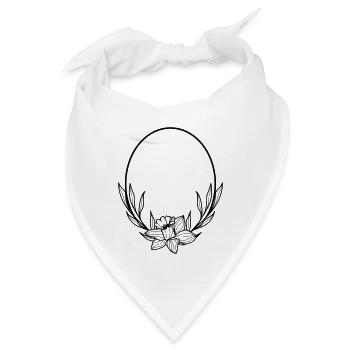 Willow leaf Boho Floral Wreath 5 - Bandana - Weiß - Vorne