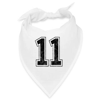 Anzahl 11 - Bandana - Weiß - Vorne