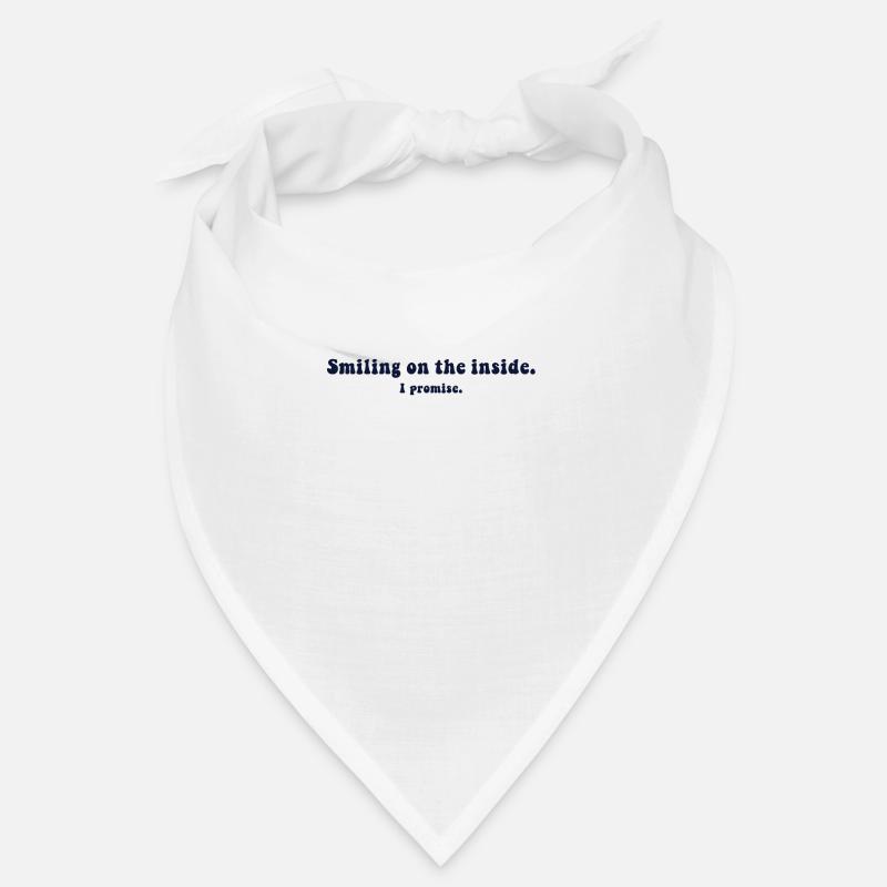 Smiling on the Inside Pessimist Statement Text Bandana