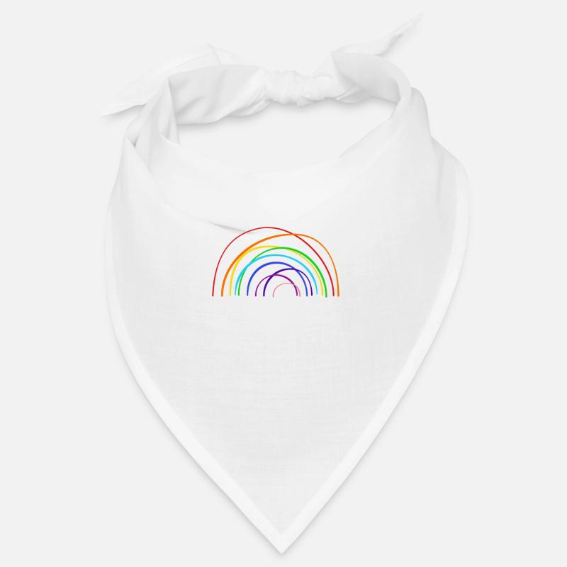 Disorganised Rainbow Lustig Bunt Regenbogen Spruch - Bandana - Weiß