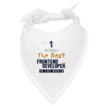 Best Frontend Developer World Developer Coder - Bandana - Weiß - Vorne