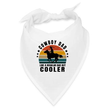 Cowboy-Vater. Cowboy - Bandana - Weiß - Vorne