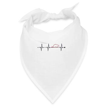 Nutria Heartbeat Biberratte Sumpfbiber Biber - Bandana - Weiß - Vorne
