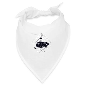 Nutria Polygon Biber Biberratte Sumpfbiber Nutria - Bandana - Weiß - Vorne