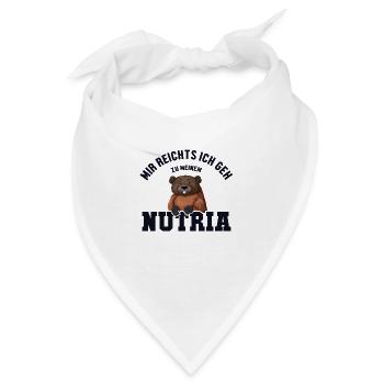 Mir reichts ich geh zum Nutria Sumpfbiber Biber - Bandana - Weiß - Vorne