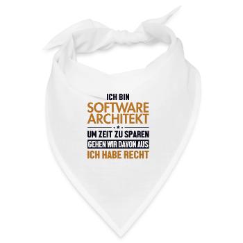 Software Architekt hat immer Recht Software - Bandana - Weiß - Vorne