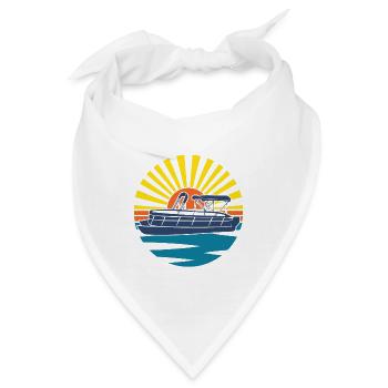 Ponton boot Retro Sunset Für Pontonbesitzer 2021 - Bandana - Weiß - Vorne