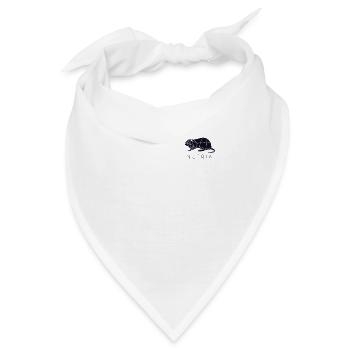 Nutria Logo Emblem Biber Biberratte Sumpfbiber - Bandana - Weiß - Vorne