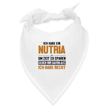 Nutriabesitzer haben immer Recht Biberratte Biber - Bandana - Weiß - Vorne