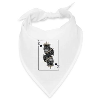 Cat Spades King Playing Card Miezekatze Kätzchen - Bandana - Weiß - Vorne