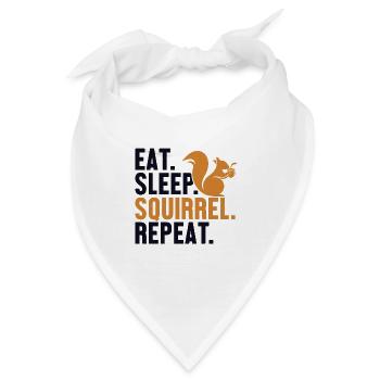 Eat Sleep Squirrel Repeat Grauhörnchen Squirrel - Bandana - Weiß - Vorne