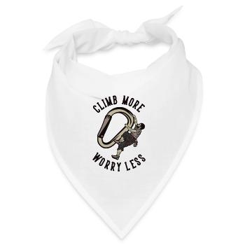 Climb More Worry Less Sportklettern Speedklettern - Bandana - Weiß - Vorne