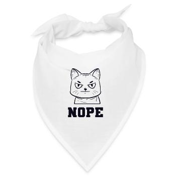 Nope Miezekatze Kätzchen Hauskatze - Bandana - Weiß - Vorne