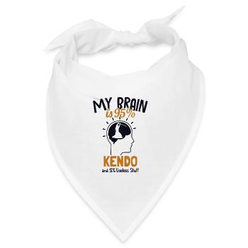 My Brain is 95% Kendo Kata Kenjutsu Shinai - Bandana - Weiß - Vorne