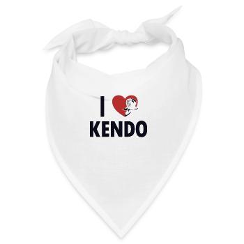 I love Kendo Kata Kenjutsu Japanischer Samurai - Bandana - Weiß - Vorne