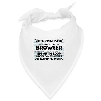 Informatiker Informatik Programmierer Nerd Geek - Bandana - Weiß - Vorne
