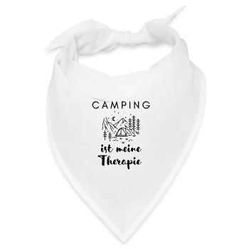 Camping ist meine Therapie Zelten Campingplatz - Bandana - Weiß - Vorne