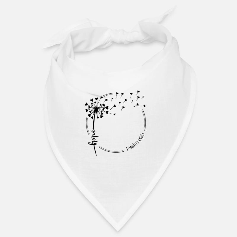 Christian Dandelion design hope Psalm 62:5 Bandana