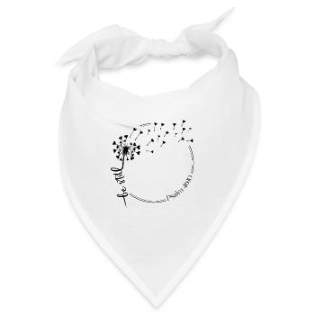 Christlicher Löwenzahn Design sei still Psalm 46:10 - Bandana - Weiß - Vorne