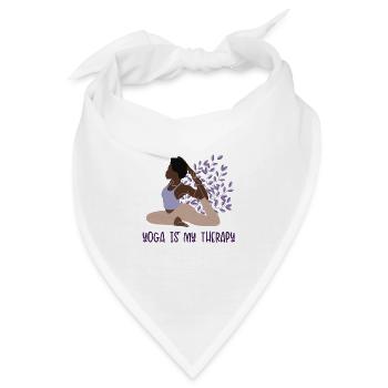 Yoga Is My Therapy Hatha Asanas Kundalini - Bandana - Weiß - Vorne