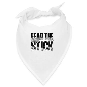 Fear The Stick Intercrosse Lax Spieler Polocrosse - Bandana - Weiß - Vorne