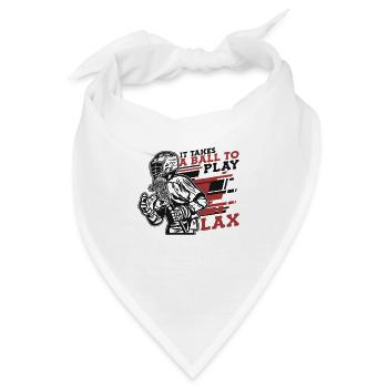 It Takes A Ball To Play Lax Intercrosse Lax - Bandana - Weiß - Vorne