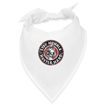 Stay Humble Hustle Hard Intercrosse Lax Spieler - Bandana - Weiß - Vorne