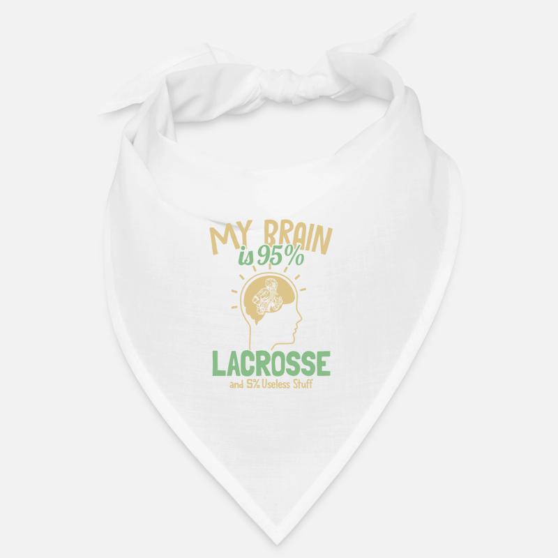 Mon cerveau est composé à 95% de crosse Polo Crosse Intercrosse Bandana