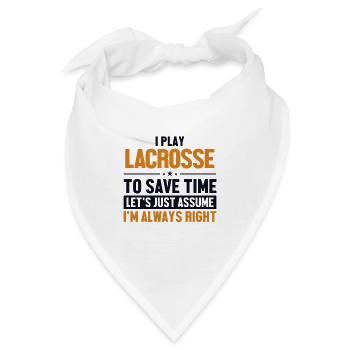 Play Lacrosse Let's Assume I'm Right Intercrosse - Bandana - Weiß - Vorne