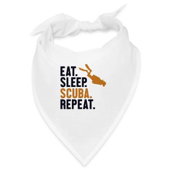 Eat Sleep Scuba Repeat Taucherflossen - Bandana - Weiß - Vorne