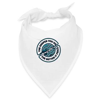 The Deeper You Go The Better It Feels - Bandana - Weiß - Vorne