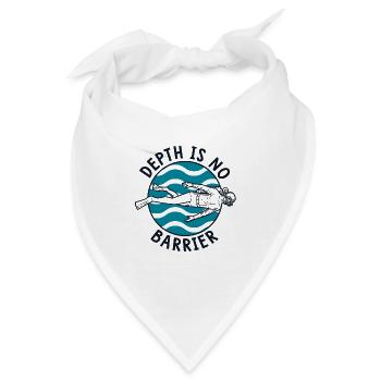 Depth Is No Barrier Taucherflossen Taucherbrille - Bandana - Weiß - Vorne