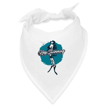 Keep Swimming Tauchermaske Taucherflossen Taucher - Bandana - Weiß - Vorne
